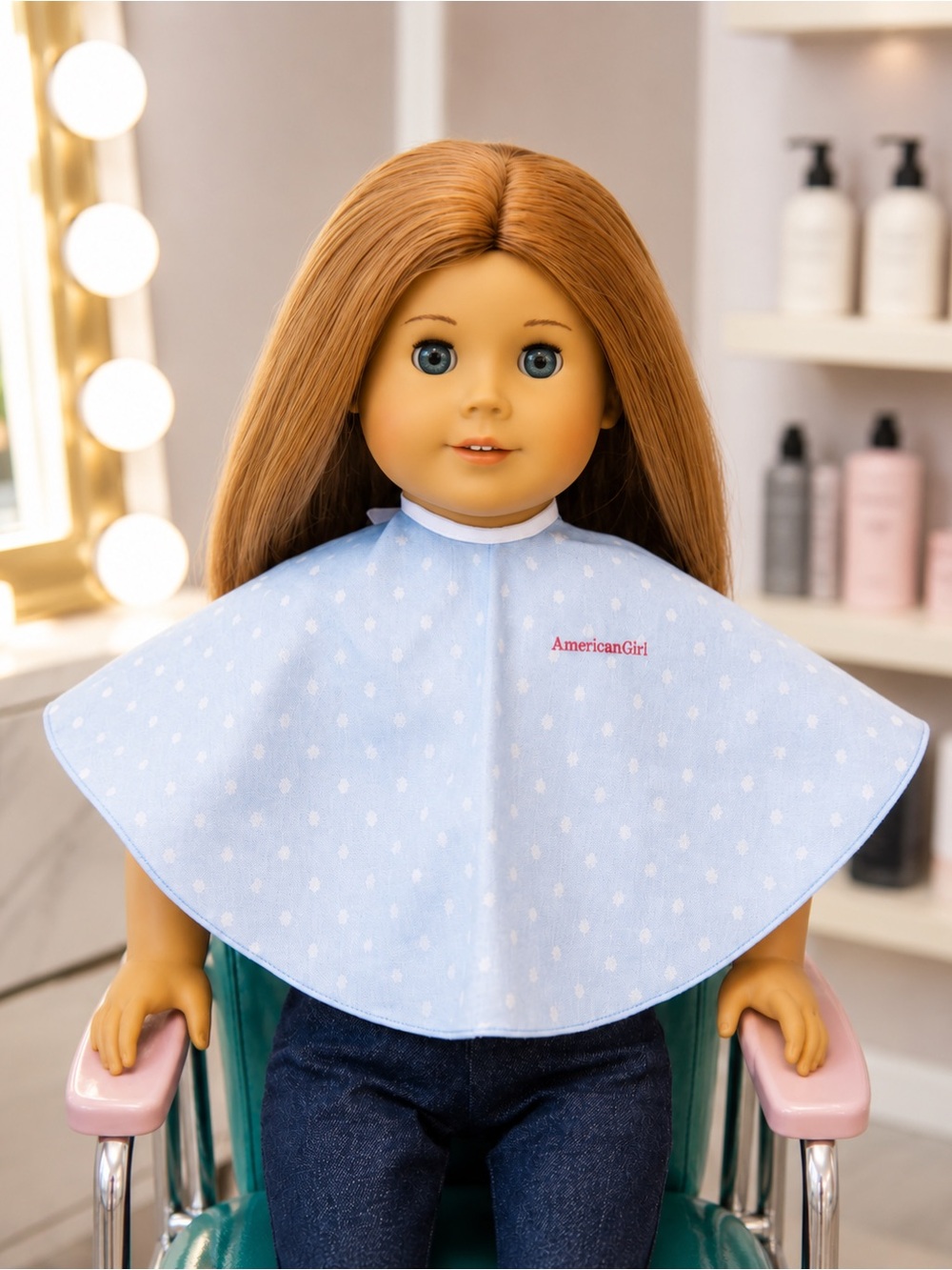 American‎ Girl Doll Hair Style Salon Cape